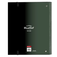 Žiedinis segtuvas BlackFit8 Gradient, A4, 27 x 32 x 3.5 cm., juoda, karinė žalia kaina ir informacija | Kanceliarinės prekės | pigu.lt