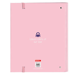 Папка-регистратор Benetton Vichy A4, розовая (27 x 32 x 3.5 см) цена и информация | Kanceliarinės prekės | pigu.lt
