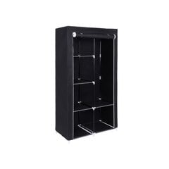 Шкаф тканевый SONGMICS XL, 170 x 88 см, черный цена и информация | Шкафы | pigu.lt