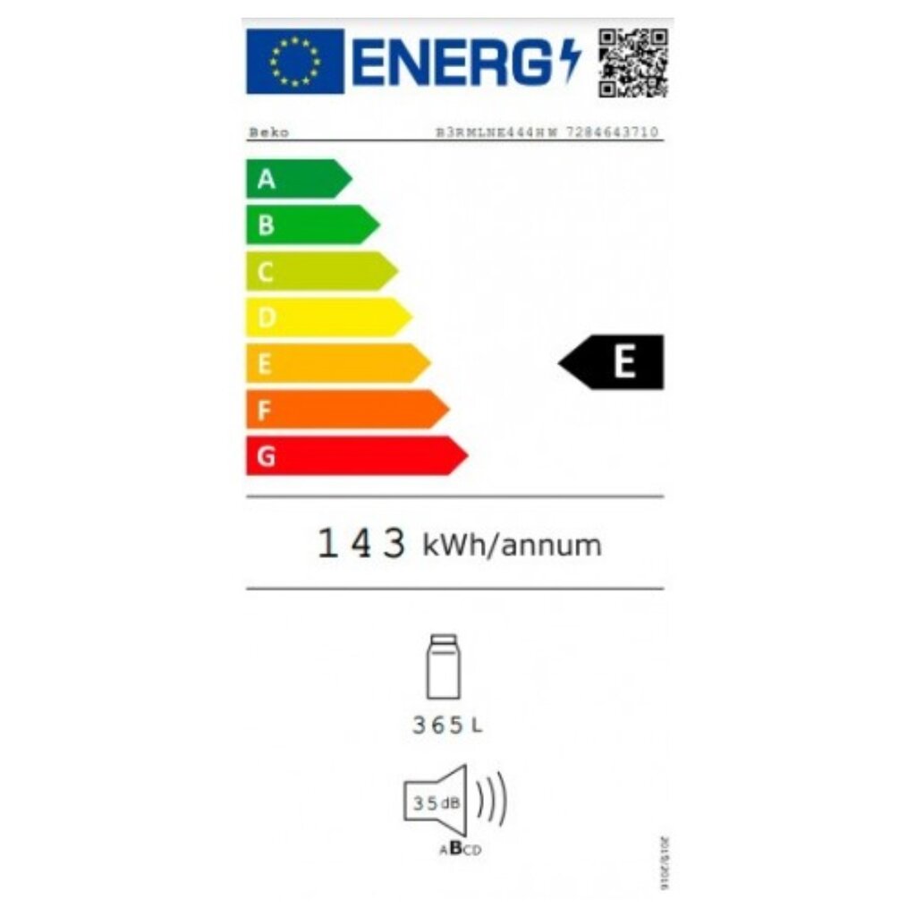 Beko B3RMLNE444HW kaina ir informacija | Šaldytuvai | pigu.lt