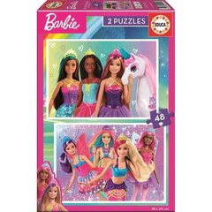 Головоломка Educa Barbie (2 x 48 шт) цена и информация | Пазлы | pigu.lt