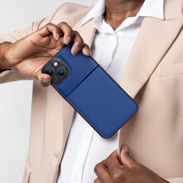 Forcell Nobel skirtas iPhone 13 Pro Max, mėlynas цена и информация | Telefono dėklai | pigu.lt