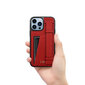 Zillionaire Pebbled Finger Pocket skirtas iPhone 13 Pro, raudonas kaina ir informacija | Telefono dėklai | pigu.lt