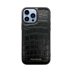 Zillionaire Croco Embossed Matte skirtas iPhone 13, juodas kaina ir informacija | Telefono dėklai | pigu.lt