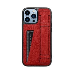 Zillionaire Pebbled Finger Pocket кожаный чехол для iPhone 13 (6,1″) — Красный цена и информация | Чехлы для телефонов | pigu.lt