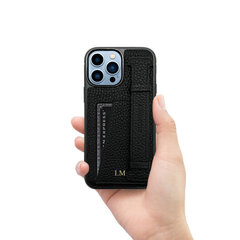 Zillionaire Pebbled Finger Pocket кожаный чехол для iPhone 13 (6,1″) — Черный цена и информация | Чехлы для телефонов | pigu.lt