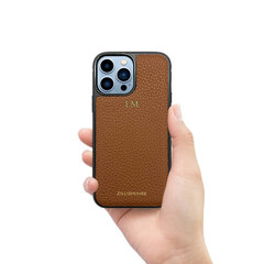 Zillionaire Pebbled кожаный чехол для iPhone 13 (6,1″) — Золотой цена и информация | Чехлы для телефонов | pigu.lt