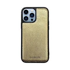 Zillionaire Pebbled кожаный чехол для iPhone 13 (6,1″) — Золотой цена и информация | Чехлы для телефонов | pigu.lt