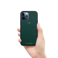 Кожаный чехол для iPhone 12 Pro Max (6,7″), зелёный цена и информация | Чехлы для телефонов | pigu.lt