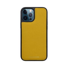 Кожаный чехол для iPhone 12 Pro Max (6,7″), жёлтый цена и информация | Чехлы для телефонов | pigu.lt