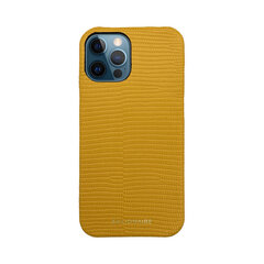 Кожаный чехол для iPhone 12/12 Pro (6,1”), жёлтый цена и информация | Чехлы для телефонов | pigu.lt