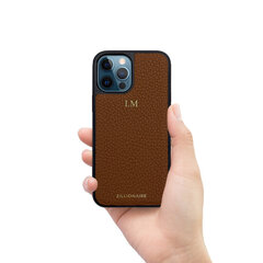 Противоударный чехол из искусственной кожи для iPhone 12/12 Pro (6,1″), коричневый цена и информация | Чехлы для телефонов | pigu.lt