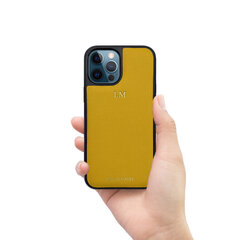 Кожаный чехол для iPhone 12/12 Pro (6,1”), жёлтый цена и информация | Чехлы для телефонов | pigu.lt
