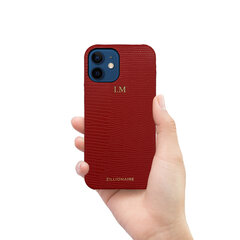 Кожаный чехол Zillionaire Lizard для iPhone 12 Mini (5,4”) — Красный цена и информация | Чехлы для телефонов | pigu.lt
