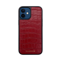 Кожаный чехол Zillionaire Croco Matte для iPhone 12 Mini (5,4”) — Красный цена и информация | Чехлы для телефонов | pigu.lt