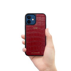 Кожаный чехол Zillionaire Croco Matte для iPhone 12 Mini (5,4”) — Красный цена и информация | Чехлы для телефонов | pigu.lt