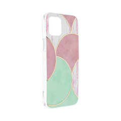 Forcell Marble skirtas iPhone 12 Mini Circle, rožinis kaina ir informacija | Telefono dėklai | pigu.lt