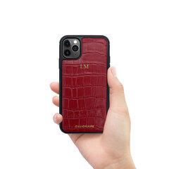 Кожаный чехол Zillionaire Croco Matte для iPhone 11 Pro Max (6,5″) — Красный цена и информация | Чехлы для телефонов | pigu.lt