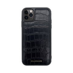 Кожаный чехол Zillionaire Croco Matte для iPhone 11 Pro Max (6,5″) — Чёрный цена и информация | Чехлы для телефонов | pigu.lt