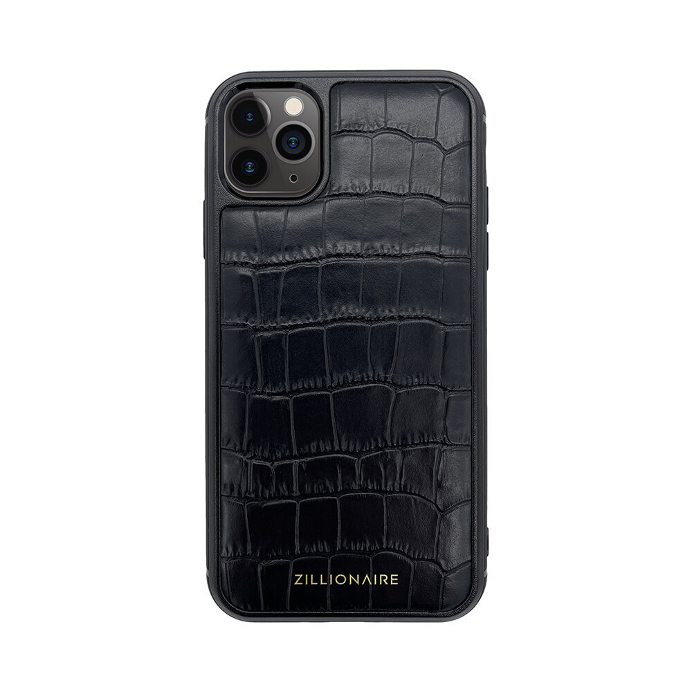 Zillionaire Croco skirtas iPhone 11 Pro Max, juodas kaina ir informacija | Telefono dėklai | pigu.lt