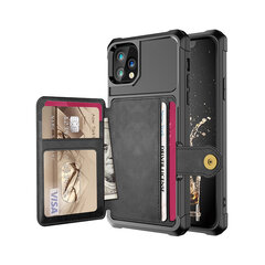 Чехол Wallet для iPhone 11 Pro (5,8″) — Чёрный цена и информация | Чехлы для телефонов | pigu.lt