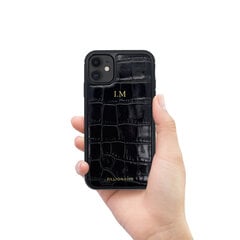 Кожаный чехол Zillionaire Croco Matte для iPhone 11 (6,1″) — Чёрный цена и информация | Чехлы для телефонов | pigu.lt