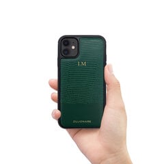 Кожаный чехол Zillionaire Lizard для iPhone 11 (6,1″) — Зелёный цена и информация | Чехлы для телефонов | pigu.lt