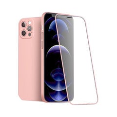 Защитный чехол с передним стеклом (9H) для iPhone 11 (6,1″) — Розовый цена и информация | Чехлы для телефонов | pigu.lt