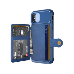 Чехол Wallet для iPhone X/Xs (5,8″) — Синий цена и информация | Чехлы для телефонов | pigu.lt