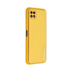 Чехол Forcell Leather для Samsung Galaxy A22 5G (6,6″) — Желтый цена и информация | Чехлы для телефонов | pigu.lt