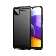 Carbon skirtas Samsung Galaxy A22 5G, juodas kaina ir informacija | Telefono dėklai | pigu.lt