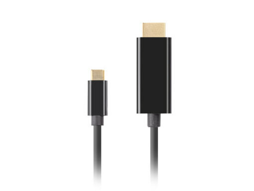 USB C - HDMI kabelis Lanberg CA-CMHD-10CU-0030-BK kaina ir informacija | Kabeliai ir laidai | pigu.lt
