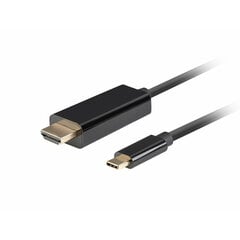 Кабель USB C — HDMI Lanberg CA-CMHD-10CU-0030-BK цена и информация | Кабели и провода | pigu.lt