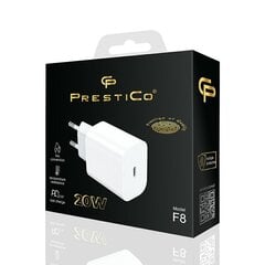 Prestico F8 Fast Charge USB-C PD 20W, белый цена и информация | Зарядные устройства для телефонов | pigu.lt