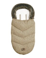 Miegmaišis vežimėliui Kikka Boo Luxury Fur, dots beige kaina ir informacija | Vežimėlių priedai | pigu.lt