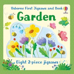 Usborne First Jigsaws And Book: Garden цена и информация | Книги для самых маленьких | pigu.lt