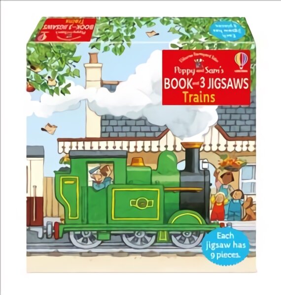 Poppy and Sam's Book and 3 Jigsaws: Trains цена и информация | Knygos mažiesiems | pigu.lt
