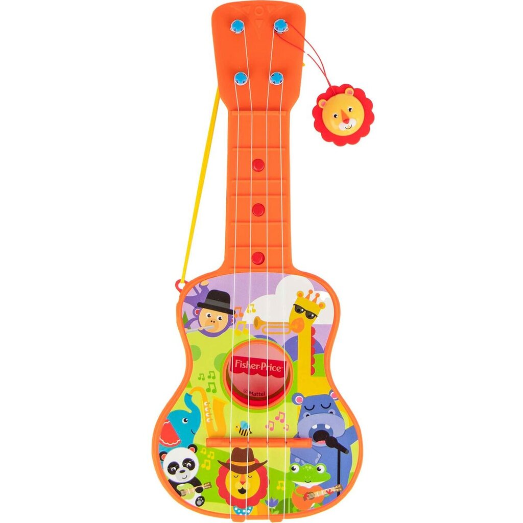 Kūdikių gitara Fisher Price gyvūnai kaina ir informacija | Lavinamieji žaislai | pigu.lt