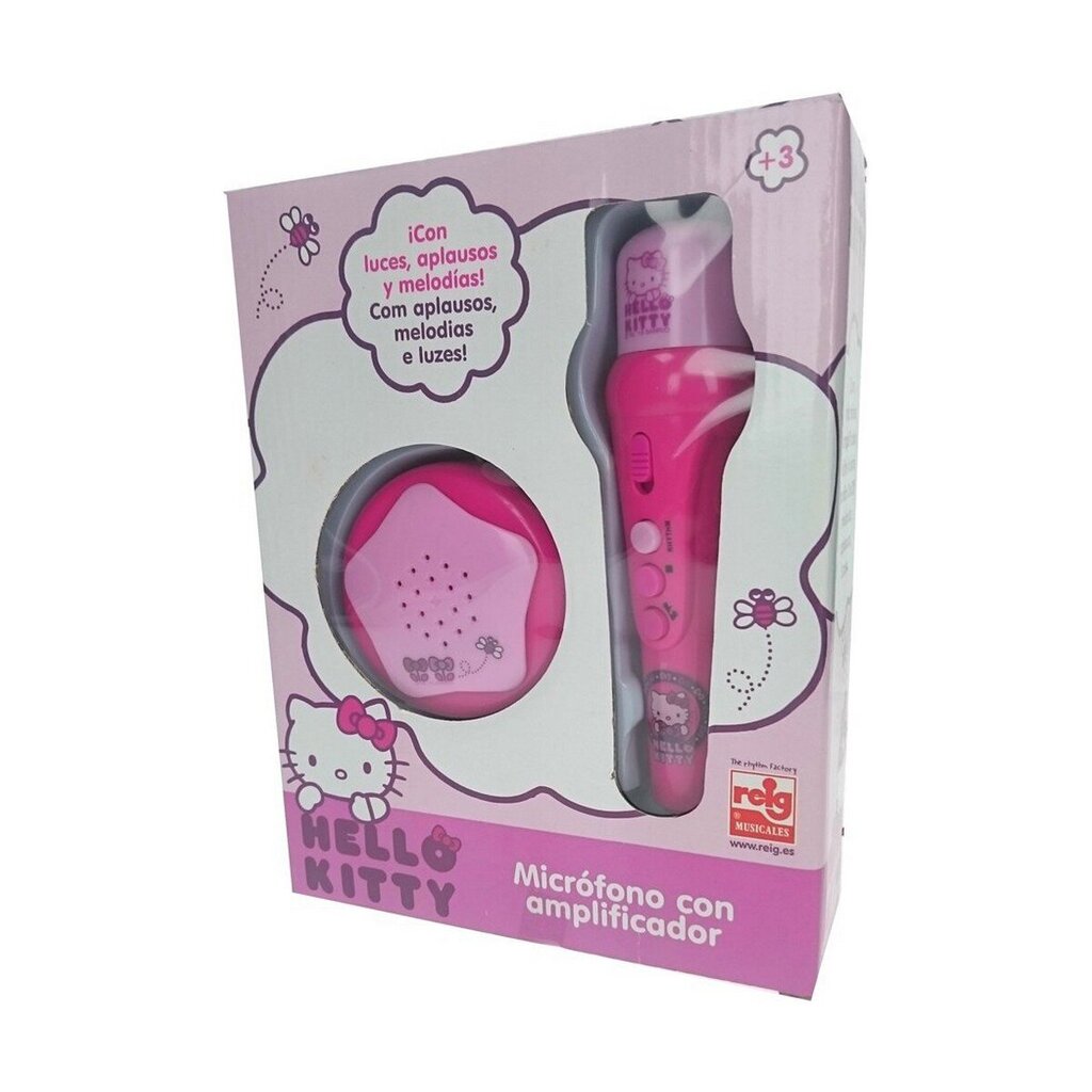 Karaokė mikrofonas Hello Kitty, Fuksijos rožinė цена и информация | Lavinamieji žaislai | pigu.lt