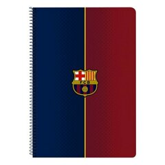 Записная книга на пружине F.C. Barcelona A4 Тёмно Бордовый Тёмно Синий цена и информация | Тетради и бумажные товары | pigu.lt