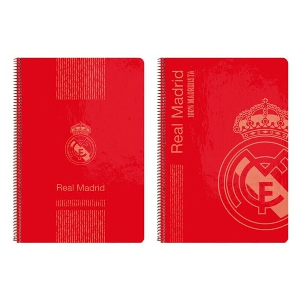 Bloknotas su spirale Safta Real Madrid C.F. A4 kaina ir informacija | Kanceliarinės prekės | pigu.lt