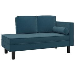 Dvivietė sofa-lova, Aksomas, mėlyna kaina ir informacija | Sofos | pigu.lt