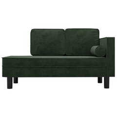 Dvivietė sofa-lova, Aksomas, tamsiai žalia цена и информация | Диваны | pigu.lt