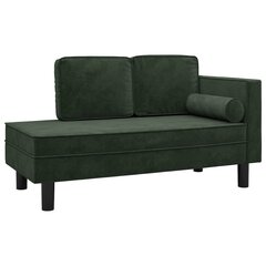 Dvivietė sofa-lova, Aksomas, tamsiai žalia цена и информация | Диваны | pigu.lt