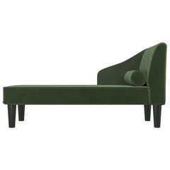 Dvivietė sofa-lova, aksomas, tamsiai žalia цена и информация | Диваны | pigu.lt