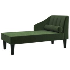 Dvivietė sofa-lova, aksomas, tamsiai žalia цена и информация | Диваны | pigu.lt