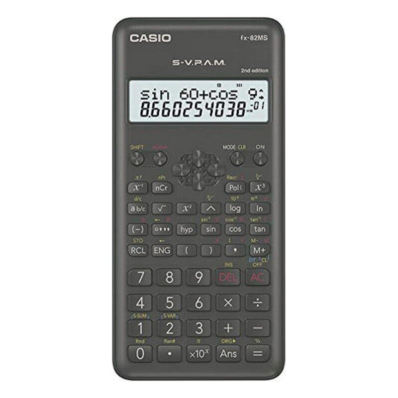 Skaičiuotuvas Casio FX-82, Juoda kaina ir informacija | Kanceliarinės prekės | pigu.lt
