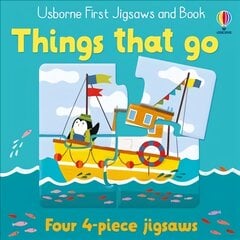 Usborne First Jigsaws And Book: Things that go цена и информация | Книги для самых маленьких | pigu.lt