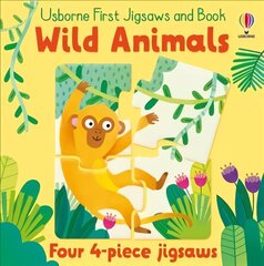 Usborne First Jigsaws And Book: Wild Animals kaina ir informacija | Knygos mažiesiems | pigu.lt