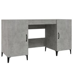 Rašomasis stalas, betono pilkas, 140x50x75cm, apdirbta mediena цена и информация | Компьютерные, письменные столы | pigu.lt